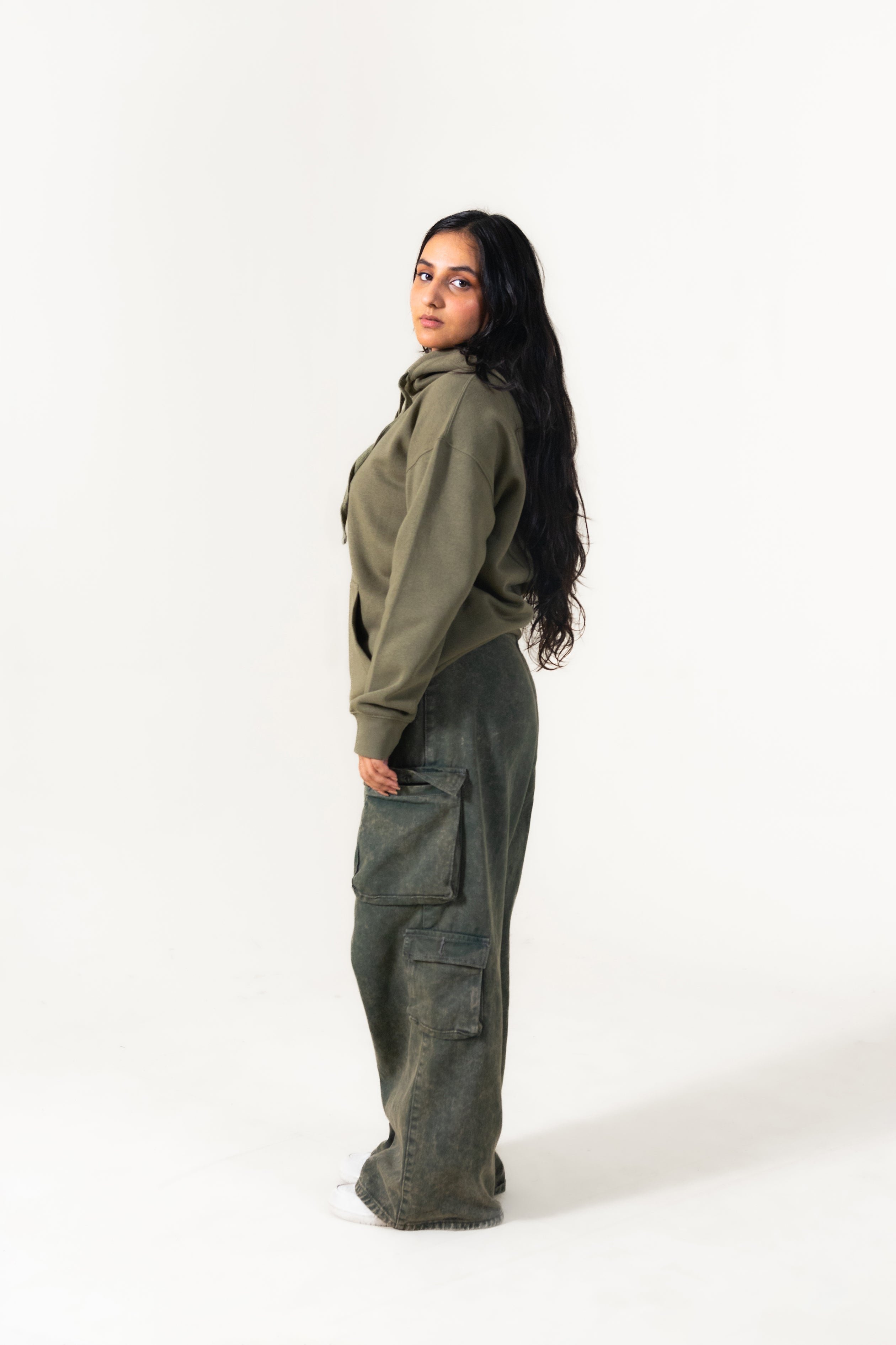 Recall Olive Basic Hoodies