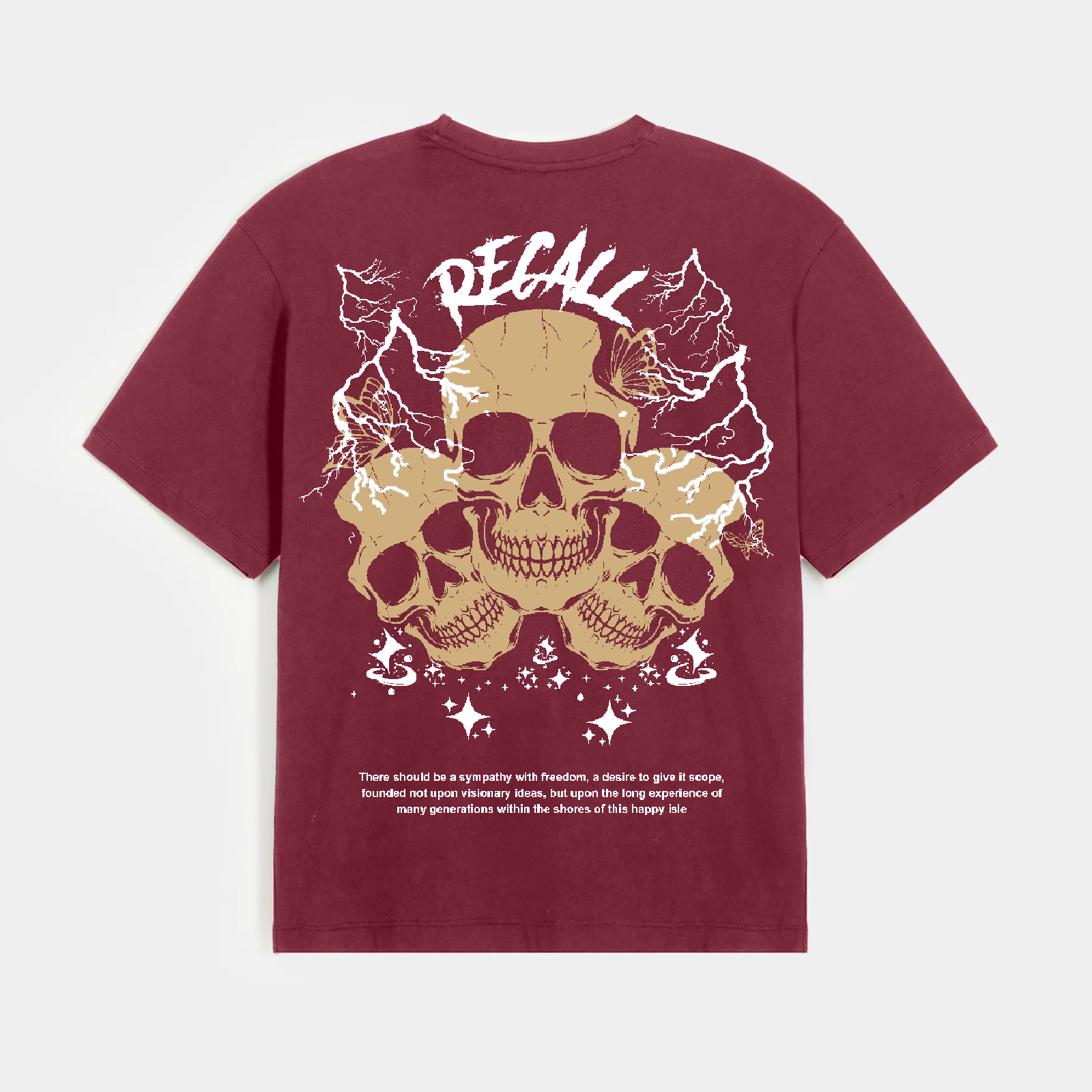 Recall 3 Skull Graphic Tee
