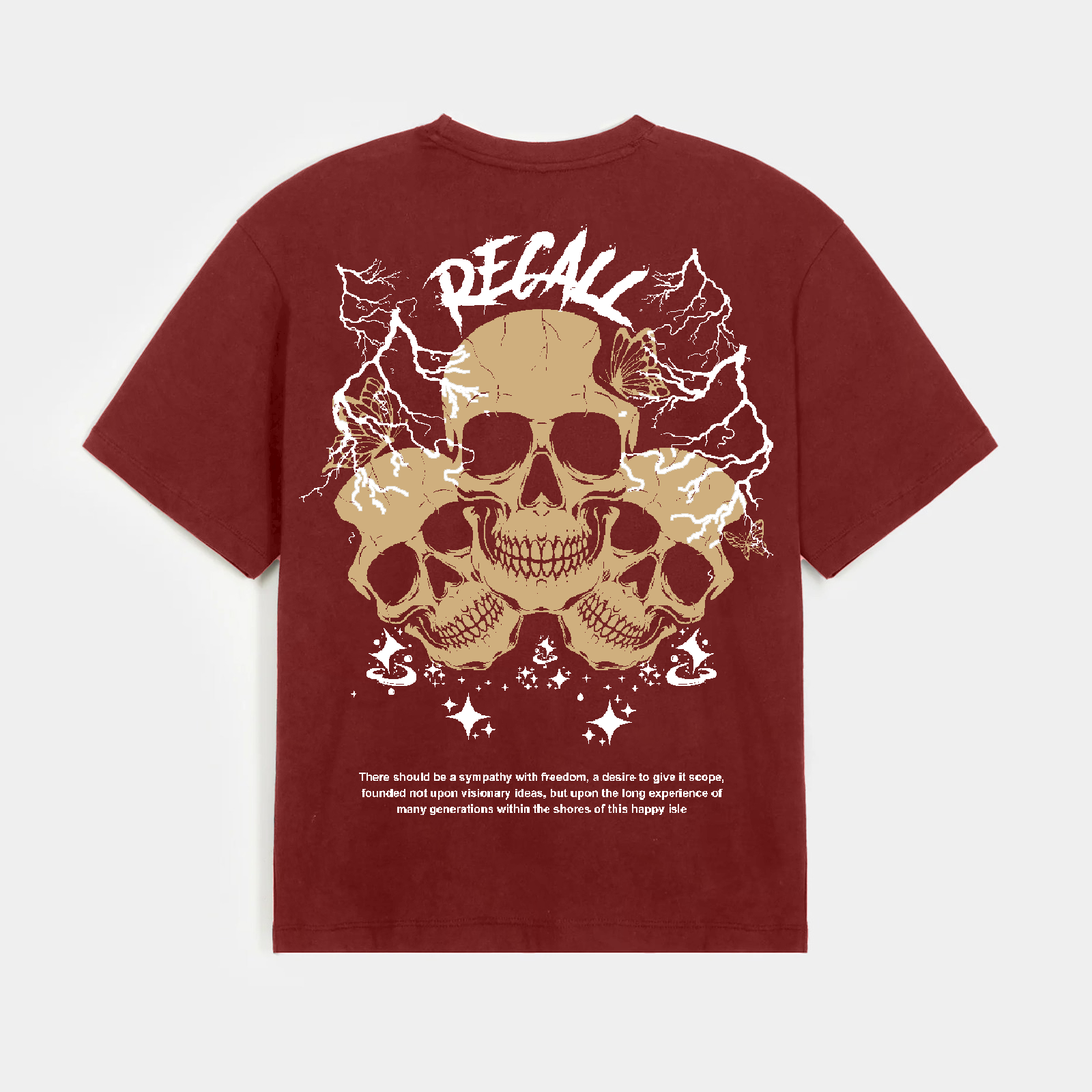 Recall 3 Skull Graphic Tee