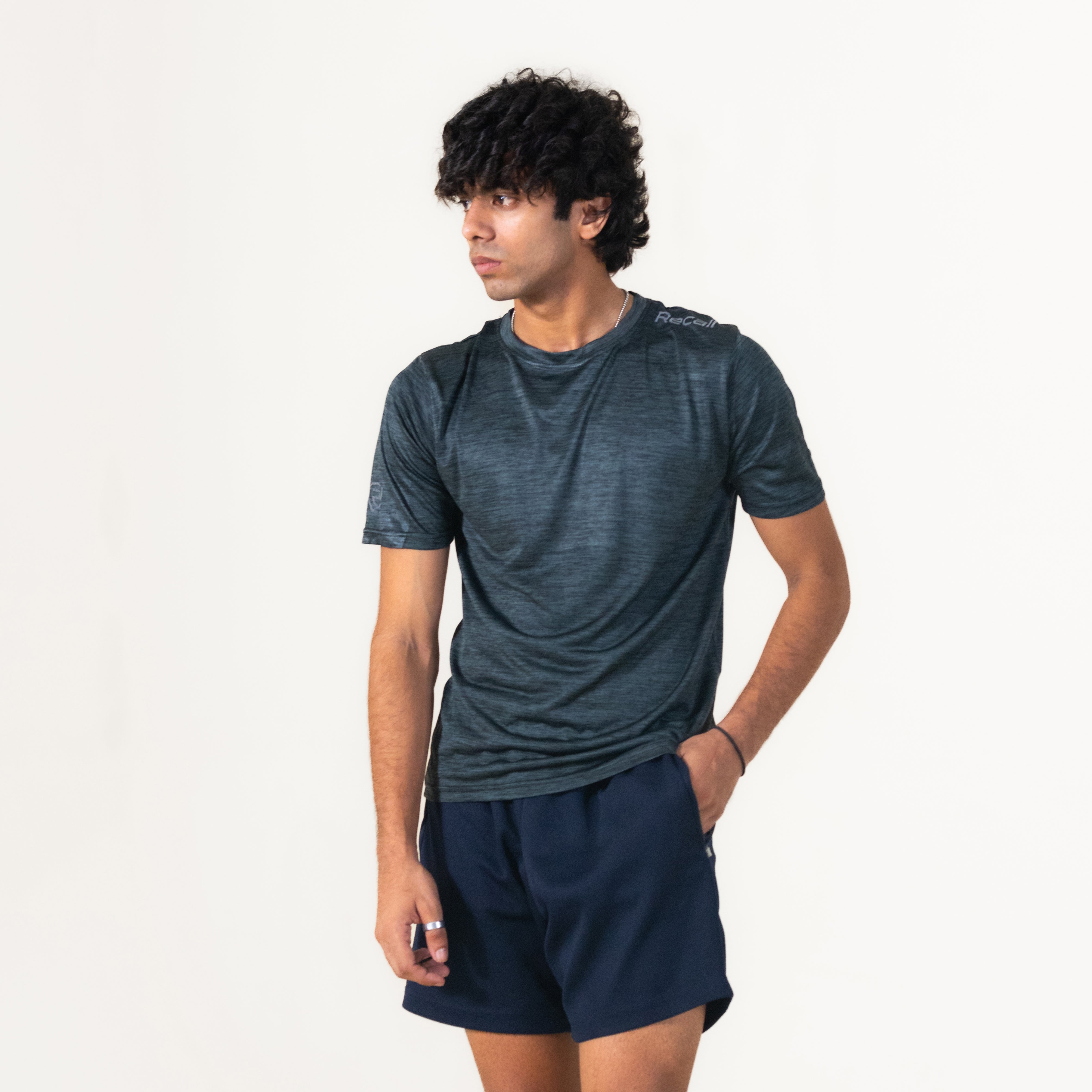 Charcoal Texture Active Tee