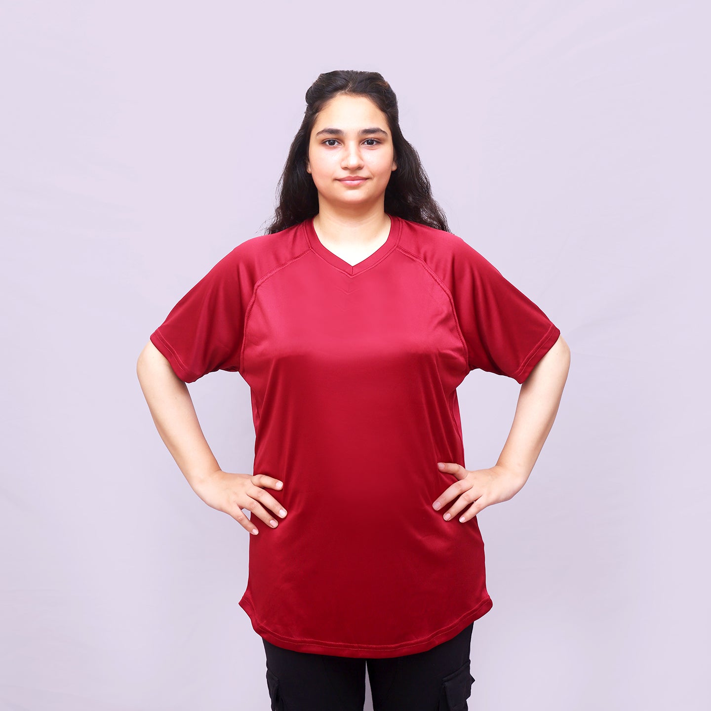 Maroon Active Tee