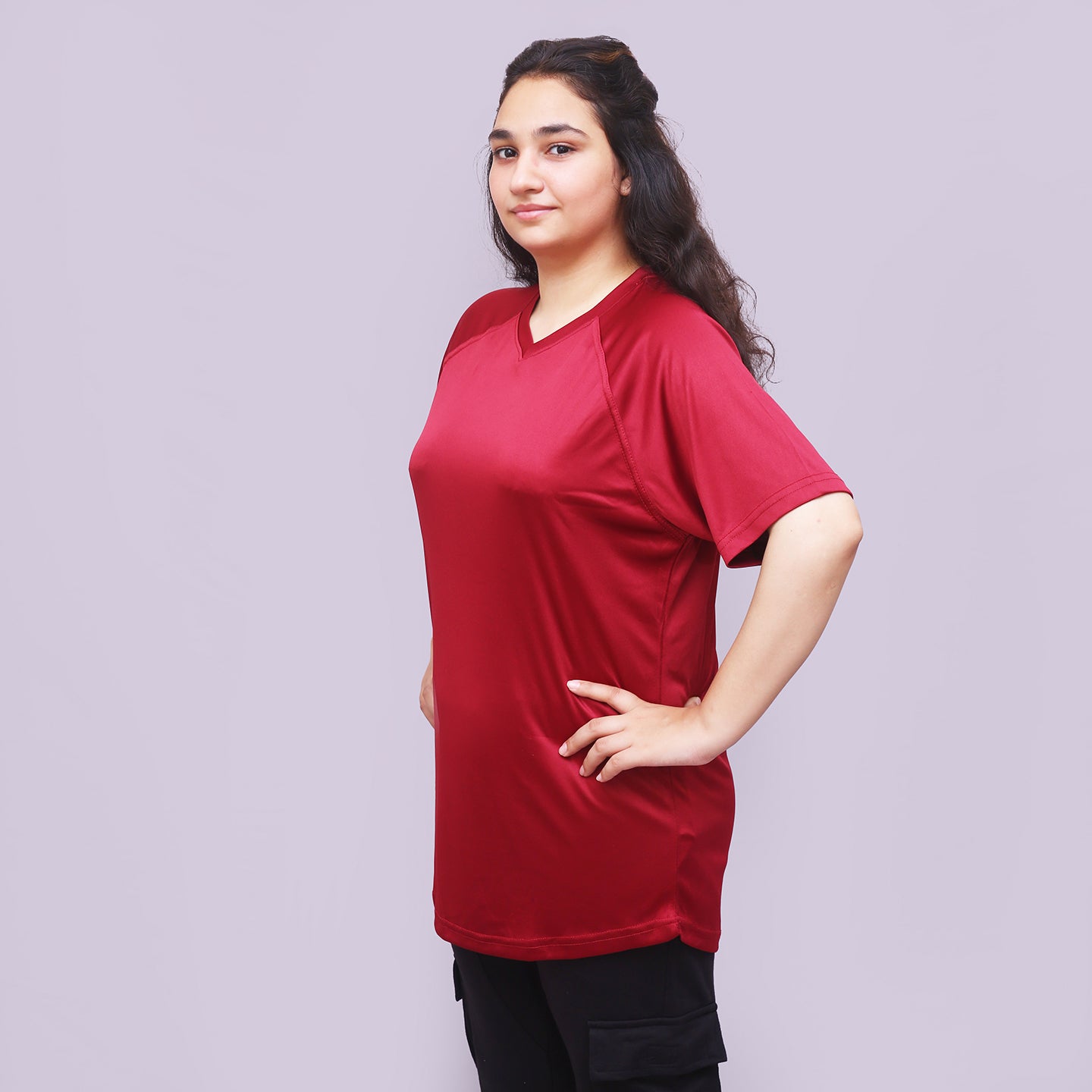 Maroon Active Tee