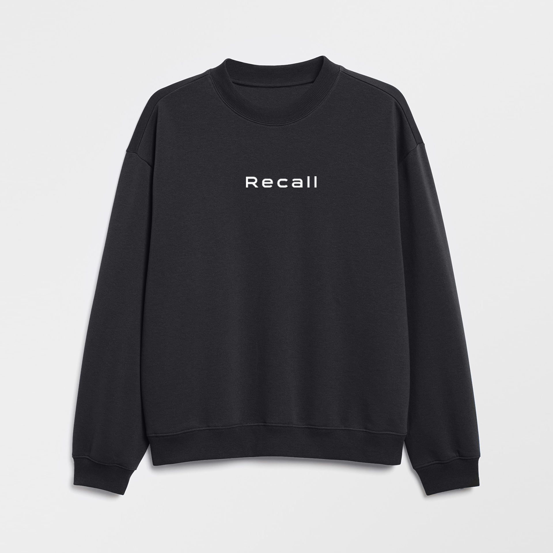 Recall Black Basic Sweat Shirt
