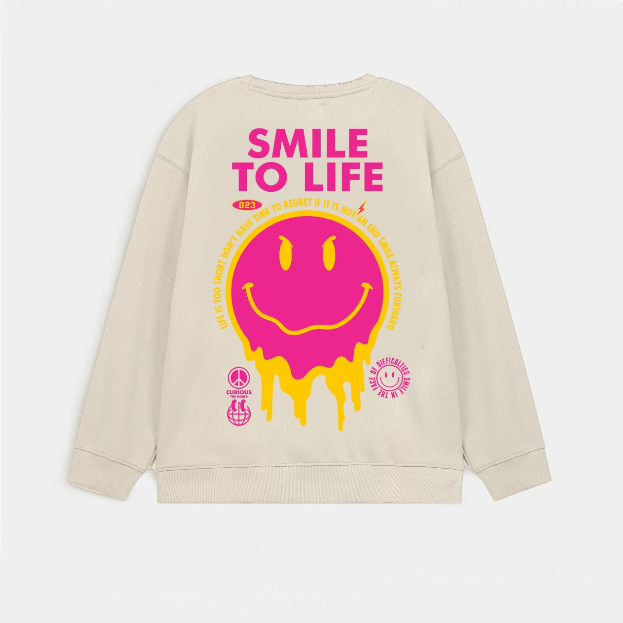 Recall Smile To Life Graphic Sweat Shirt