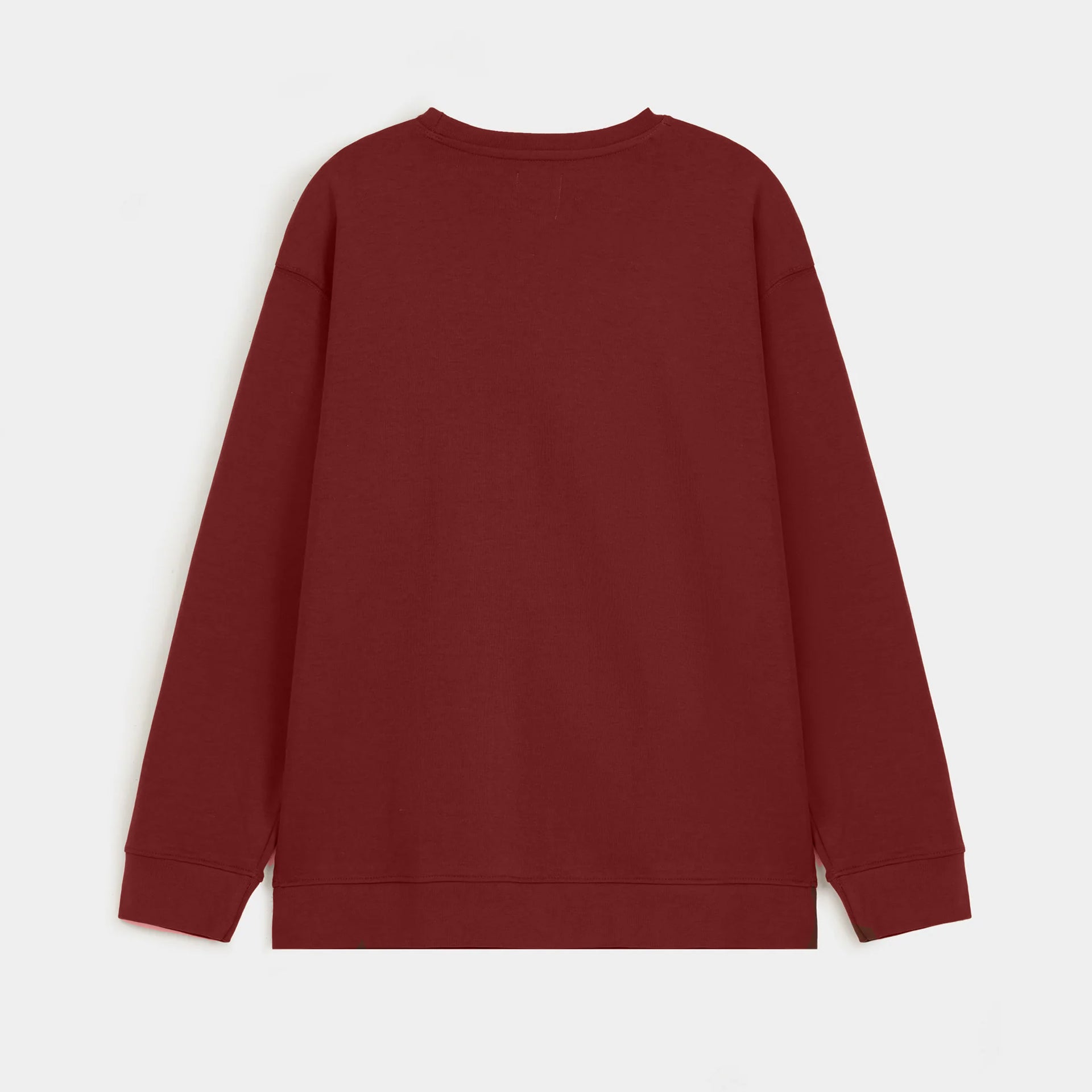 Recall Maroon Basic Sweat Shirt