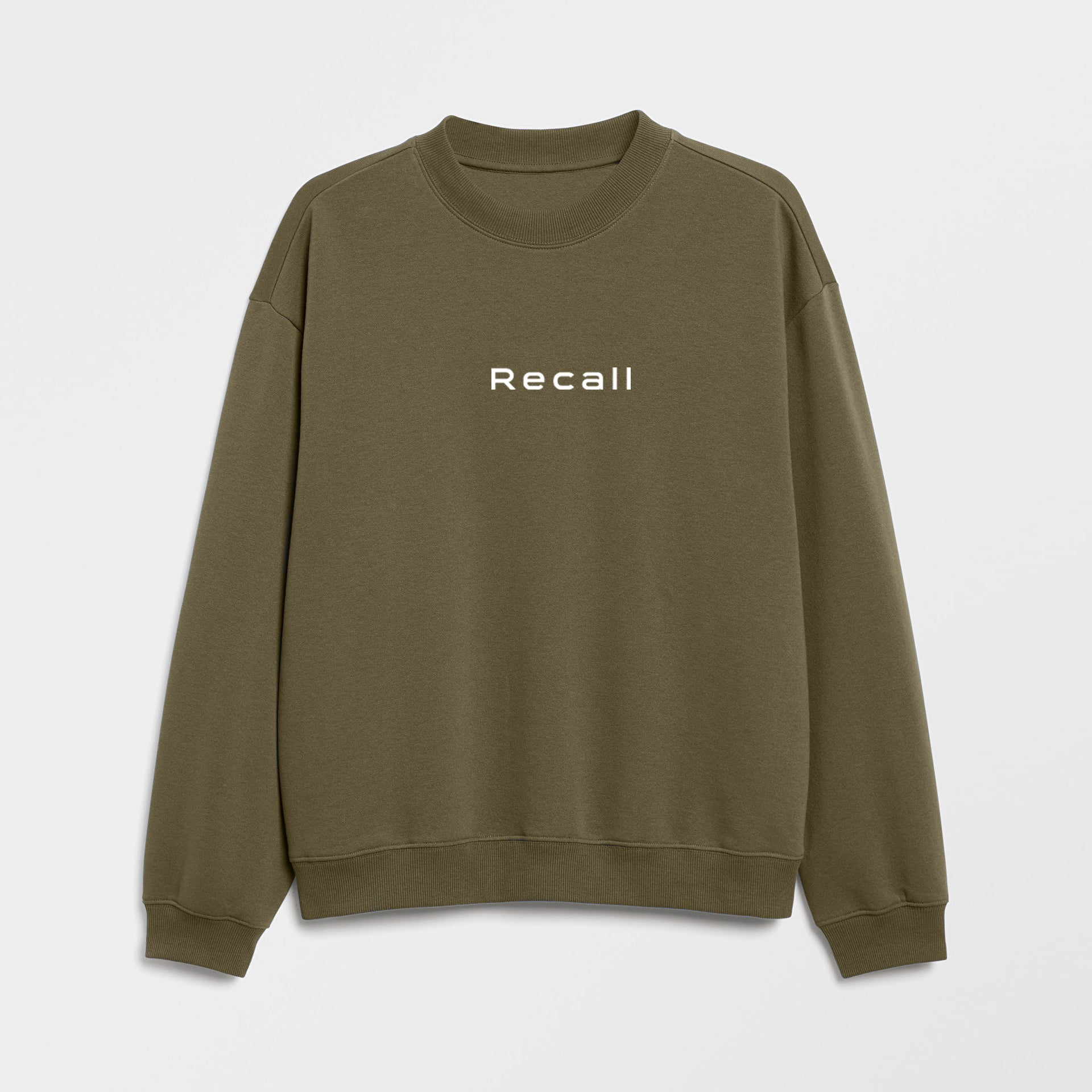 Recall Olive Basic Sweat Shirt