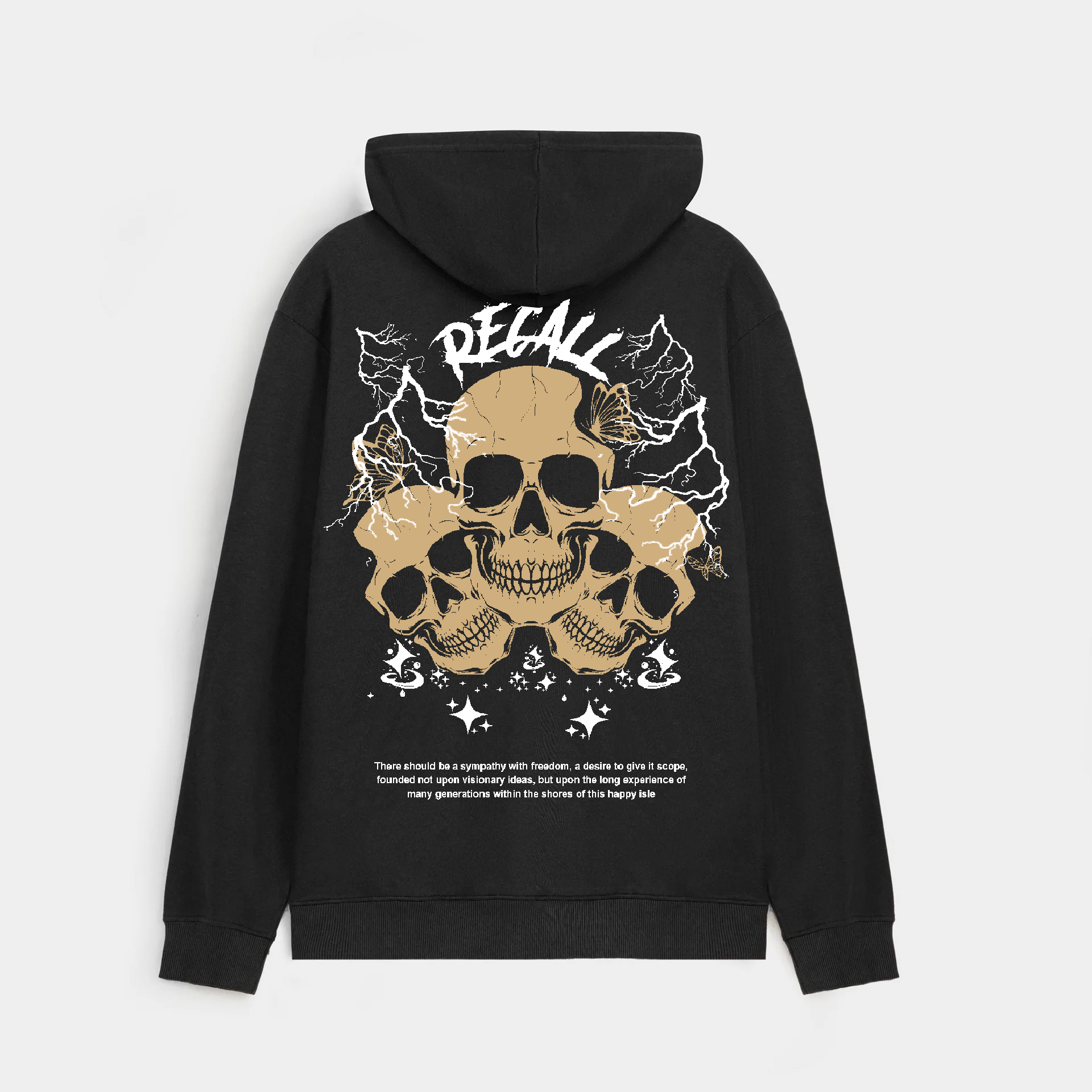 Recall 3 Skull Graphic Hoodies