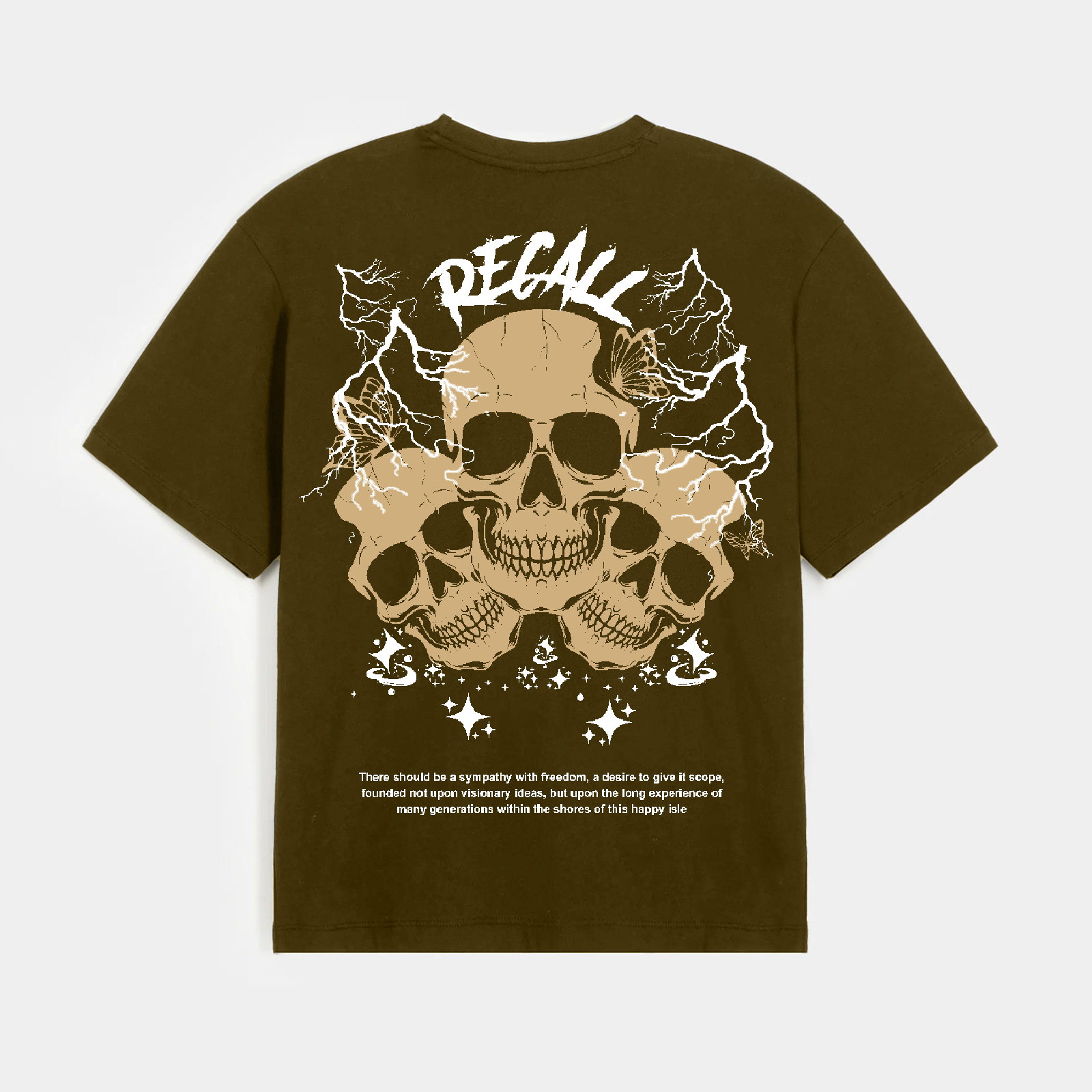 Recall 3 Skull Graphic Tee